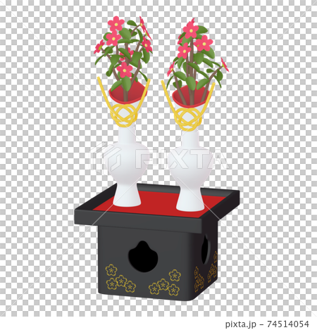 ひな祭りのイラスト アイテム ひな飾り 三宝 口花 瓶子(1_6) ひな祭りのイラスト アイテム ひな飾り 三宝 口花 瓶子(1_6) 74514054