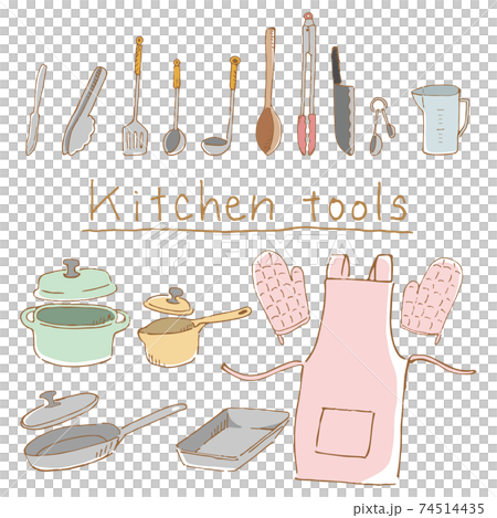 手書き風の可愛いキッチンツールのイラストのイラスト素材 手書き風の可愛いキッチンツールのイラストのイラスト素材