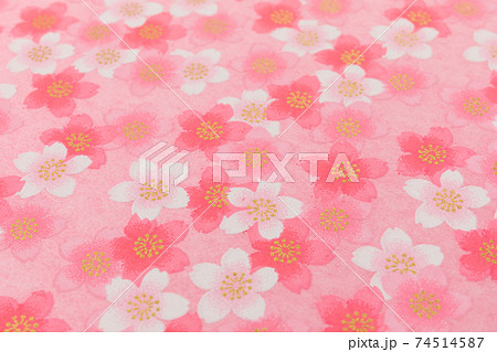 桜柄の千代紙のup 桜柄の千代紙のup 74514587