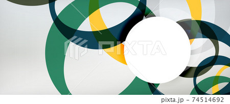 Ring geometric shapes, o letter repetition wallpaper. Abstract background for business or technology presentations, internet posters or web brochure covers 74514692