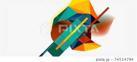 Trendy 3d geometric composition, design template for business or technology presentation, internet poster or web brochure cover Trendy 3d geometric composition, design template for business or technology presentation, internet poster or web brochure cover 74514794