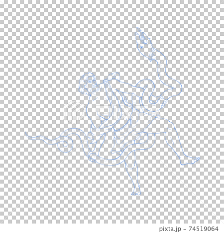 へびつかい座・星座絵・夏の星座 74519064