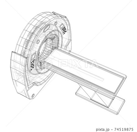 3d illustration of a MRI machine 74519875