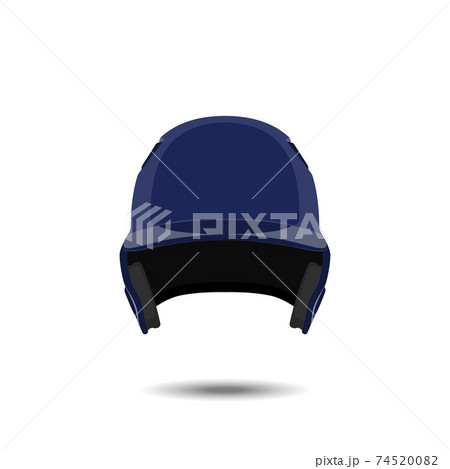 Blue baseball helmet on white background. Sports protection in realistic style. Isolated icon 74520082