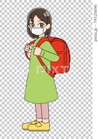 School bag mask girl School bag mask girl 74520696
