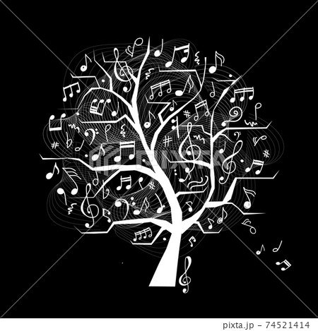 abstract art music tree
