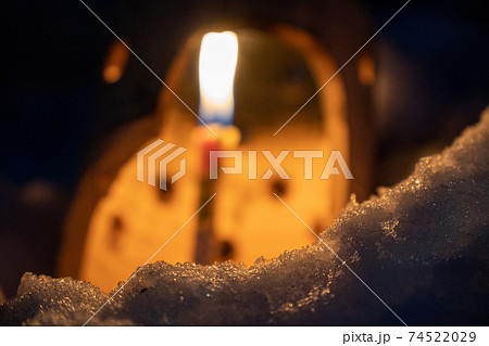 会津絵ろうそくまつり　灯る蝋燭3（鶴ヶ城） 74522029