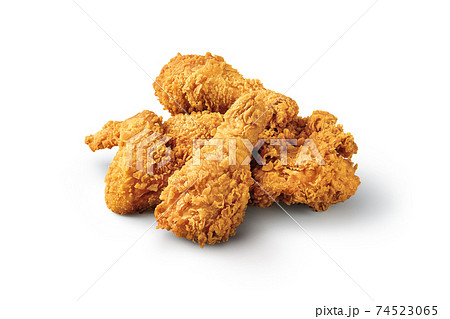 fried chicken isolated on white background fried chicken isolated on white background 74523065