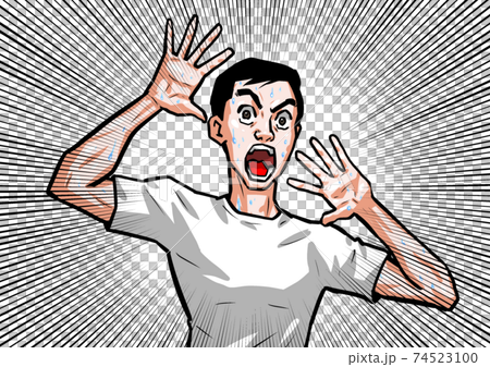 Surprise, man, horror, man, t-shirt, thriller, horror Surprise, man, horror, man, t-shirt, thriller, horror 74523100