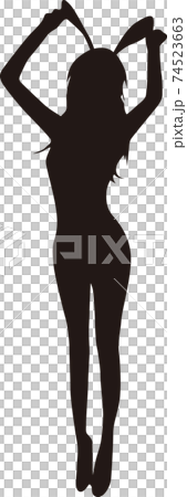 バニーガール シルエット 74523663