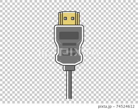 Hdmiケーブルのイラストのイラスト素材