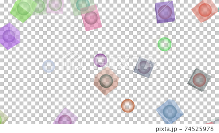 CGキューブ 多数の転がる内部に球体のある二重構造の立方体 CGキューブ 多数の転がる内部に球体のある二重構造の立方体 74525978