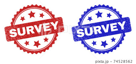 SURVEY Rosette Stamp Seals with Unclean Texture 74528562