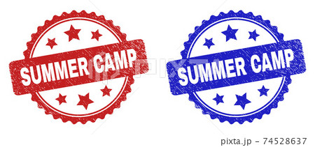 SUMMER CAMP Rosette Watermarks with Distress Texture 74528637