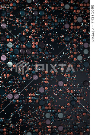 Data technology abstract futuristic illustration . Dots and lines on dark background. 3D 74531099