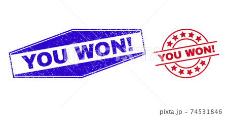 YOU WON! Distress Seals in Circle and Hexagonal Shapes YOU WON! Distress Seals in Circle and Hexagonal Shapes 74531846