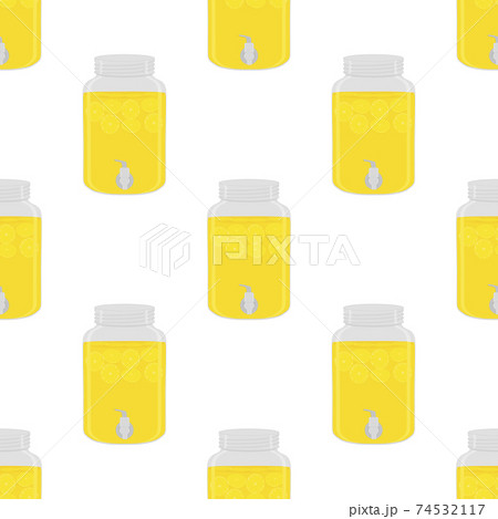 Illustration on theme big colored lemonade in lemon jug Illustration on theme big colored lemonade in lemon jug 74532117