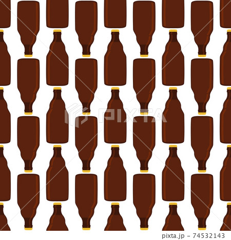 Illustration on theme seamless beer glass bottles with lid for brewery 74532143