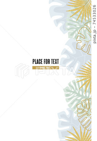 Foral decoration with palm leaves 74533026