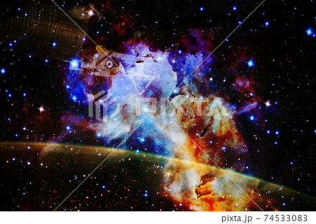 Galaxy somewhere in outer space. Elements of this image furnished by NASA Galaxy somewhere in outer space. Elements of this image furnished by NASA 74533083