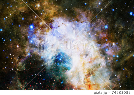 Beautiful colors of outer space. Elements of this image furnished by NASA 74533085