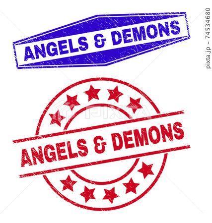 ANGELS & DEMONS Distress Watermarks in Circle and Hexagonal Forms ANGELS & DEMONS Distress Watermarks in Circle and Hexagonal Forms 74534680