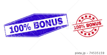 100% BONUS Corroded Stamps in Round and...のイラスト素材 [74535159] - PIXTA