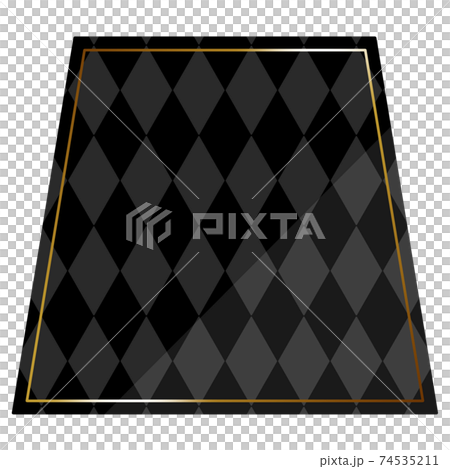 Trapezoidal frame black & gold diamond pattern on the entire surface 74535211