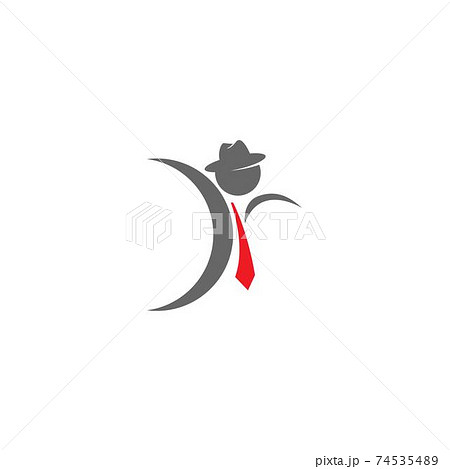 illustration of a businessman running reaching the star with briefcase, business, energetic, dynamic concept icon illustration of a businessman running reaching the star with briefcase, business, energetic, dynamic concept icon 74535489