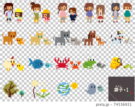 親子の素材イラスト・1 親子の素材イラスト・1 74536931