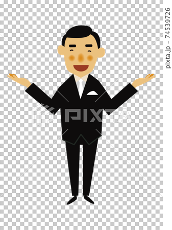 人物の素材 パーティーのイメージイラスト フォーマルスーツの男性 のイラスト素材