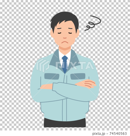 Young male worker in trouble 74540563