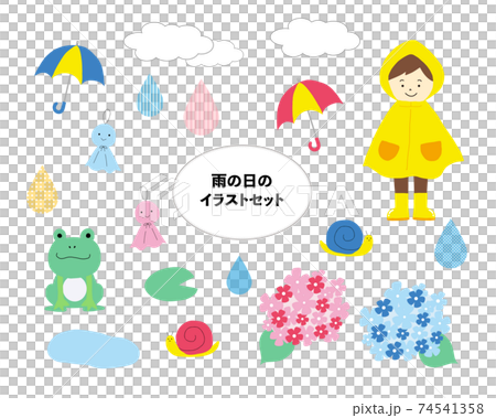雨季的插圖素材集 雨季的插圖素材集 74541358