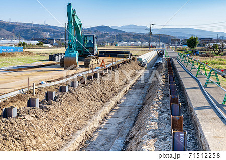 農業用水路工事 74542258
