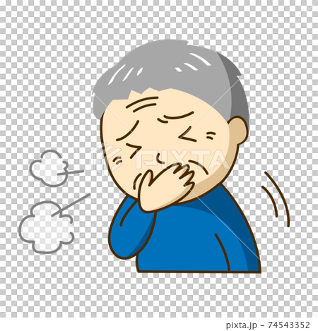 祖父痛苦地咳嗽 74543352