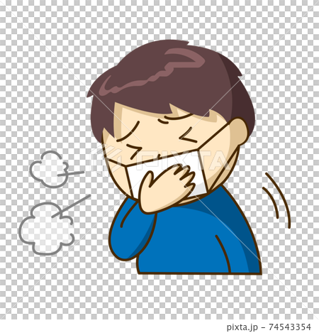 Man coughing painfully Man coughing painfully 74543354