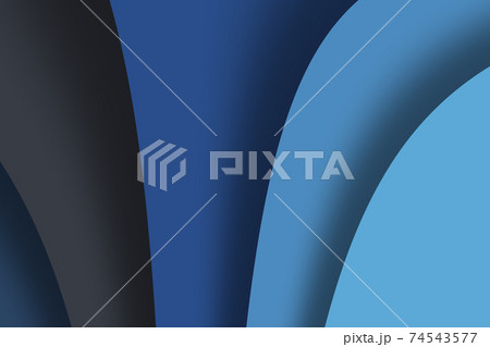 Deep blue abstract background template with wave lines for business style in trendy colors 2020 74543577