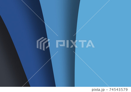 Blue waves paper layer background in trendy colors 2020 74543579