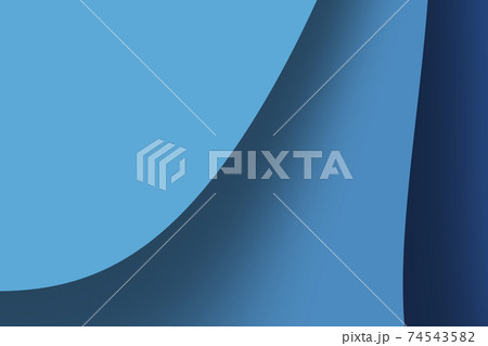 Blue waves paper layer background in trendy colors 2020 74543582