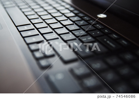 Laptop keyboard, close-up. Online working and education concept Laptop keyboard, close-up. Online working and education concept 74546086