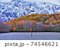 長野市隠の鏡池の紅葉終盤 74546621