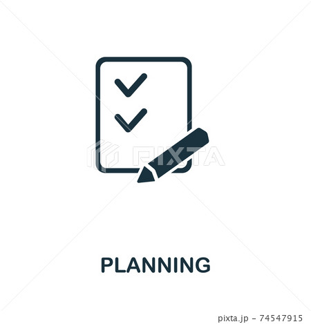 Planning icon from personal productivity collection. Simple line Planning icon for templates, web design and infographics Planning icon from personal productivity collection. Simple line Planning icon for templates, web design and infographics 74547915