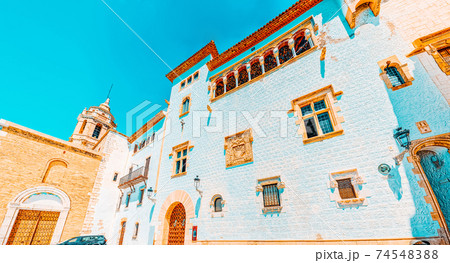 Sitges Town Hall and Church Parish of Saint Bartholomew and San Sitges Town Hall and Church Parish of Saint Bartholomew and San 74548388
