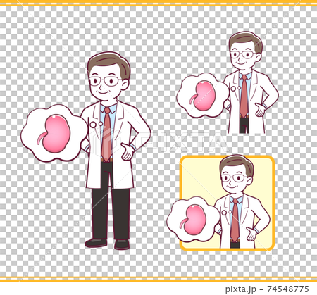 Elderly male doctor_I_kidney_natural02.eps 74548775