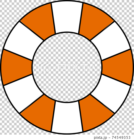 シンプル海の救命浮き輪のイラスト素材