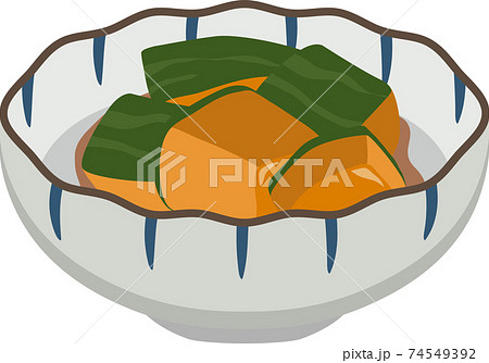 和風小鉢 かぼちゃの煮物のイラスト素材