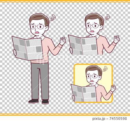 矢量 一組 銀髮族 74550598