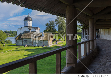 Ancient historical old Ladoga fortress in the village of Staraya Ladoga - Leningrad region Russia 74551927