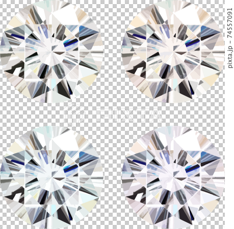 4色のダイヤモンドセット　ベクター素材 74557091
