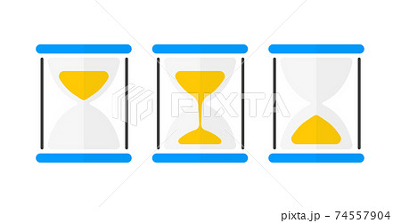 Sand hourglass collection showing the passage of time. Vector illustration. Sand hourglass collection showing the passage of time. Vector illustration. 74557904